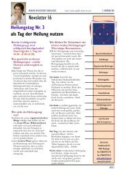 Newsletter 16 - Heilungstag Nr. 3 als Tag der Heilung ... - Sylvia Lucke