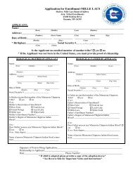 Enrollment Application Form - Mille Lacs Band of Ojibwe