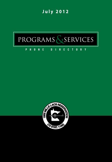 Health &amp; Human Services - Mille Lacs Band of Ojibwe