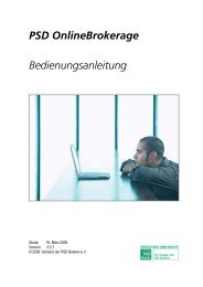 PSD OnlineBrokerage Bedienungsanleitung - PSD Bank Nord eG