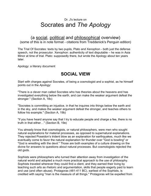 Socrates and The Apology - Richard Curtis