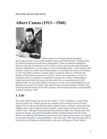 Albert Camus (1913â1960) - Richard Curtis