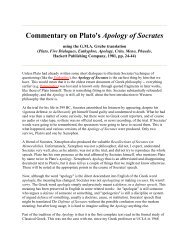 Commentary on Plato's Apology of Socrates - Richard Curtis