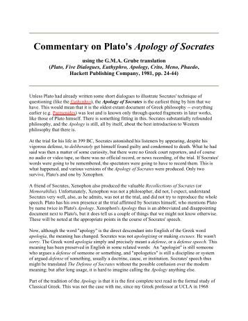 Essay plato apology