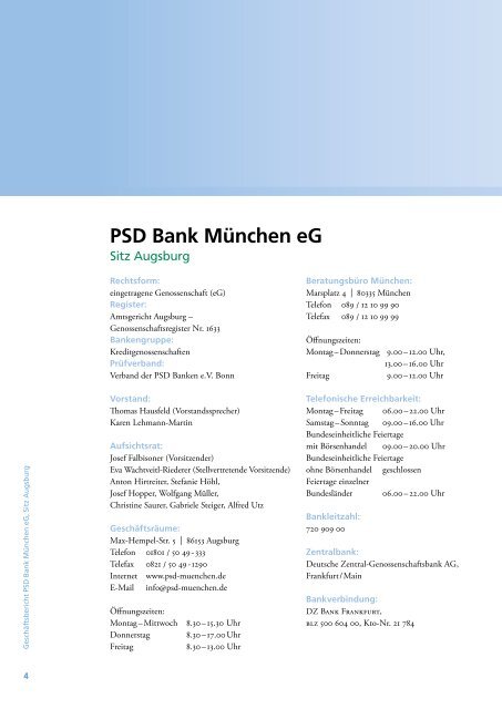 2011 - PSD Bank München eG