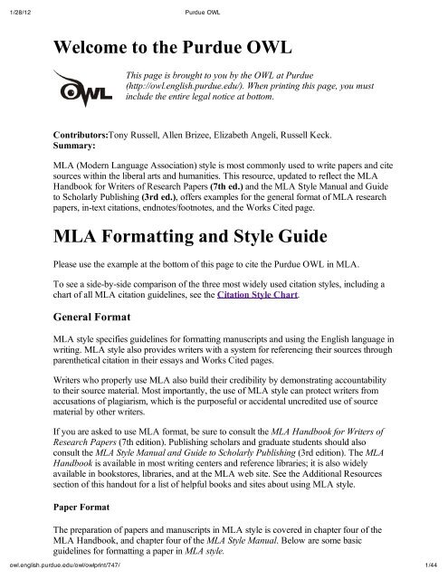 purdue owl dissertation citation