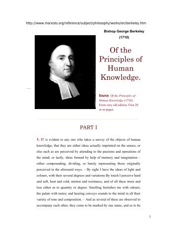Berkeley - Principles of Human Understanding 1-30 - Richard Curtis