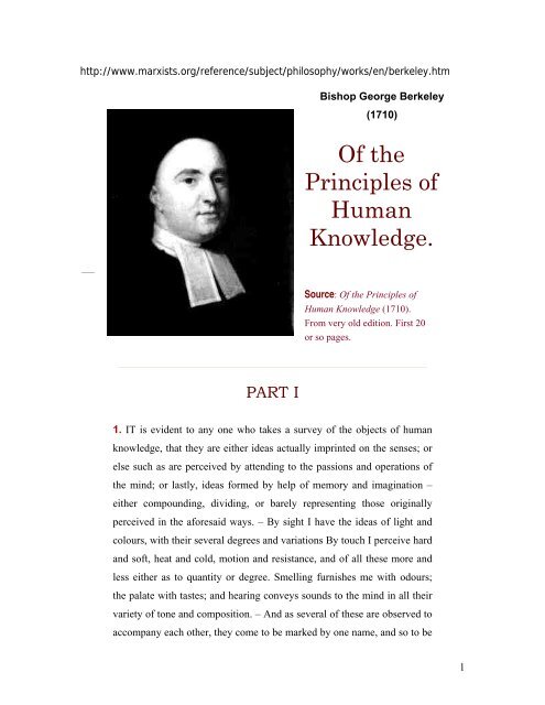 Berkeley - Principles of Human Understanding 1-30 - Richard Curtis