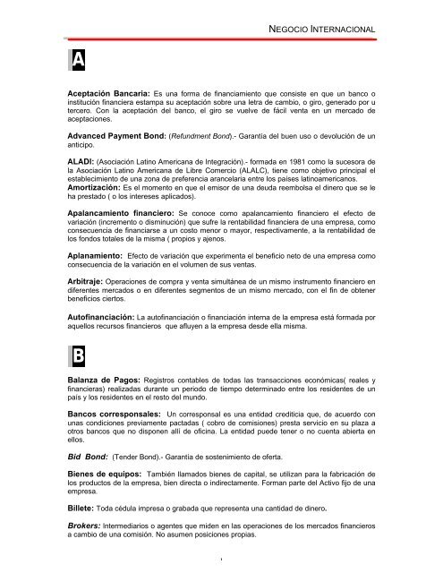 Negocio Internacional Banco De Venezuela