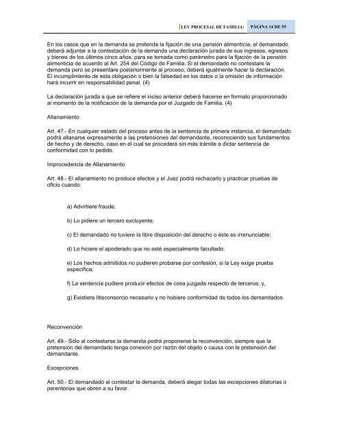 ley procesal de familia - ProcuradurÃ­a General de la RepÃºblica de El ...
