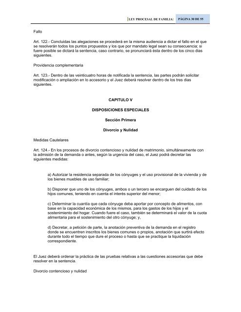 ley procesal de familia - ProcuradurÃ­a General de la RepÃºblica de El ...