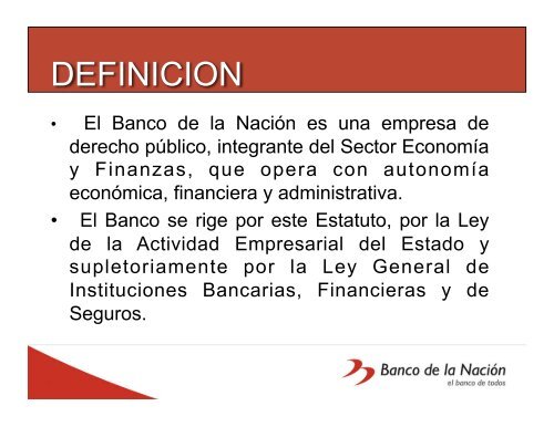 El Banco de la Nación, Perú - precesam