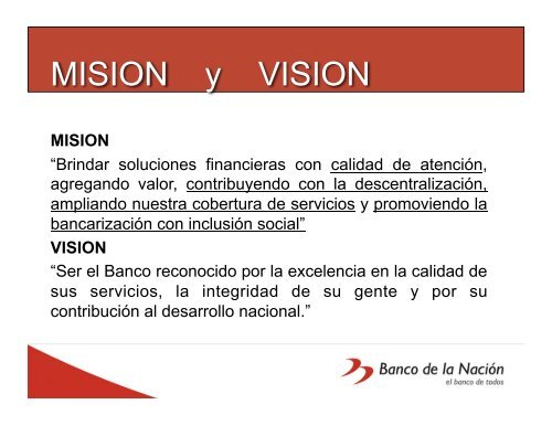 El Banco de la Nación, Perú - precesam