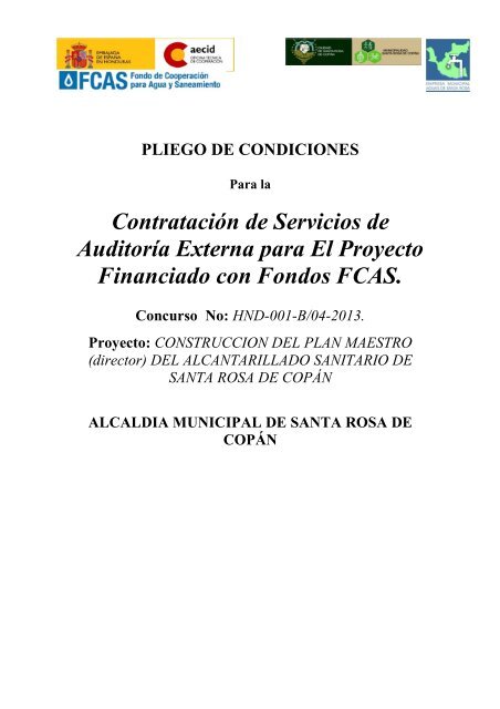 Pliego de Condiciones Auditoria Externa Definitivos - Municipalidad ...