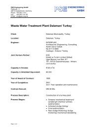 Waste Water Treatment Plant Dalaman/ Turkey - PSE Engineering ...