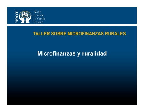 Microfinanzas rurales y migración - precesam