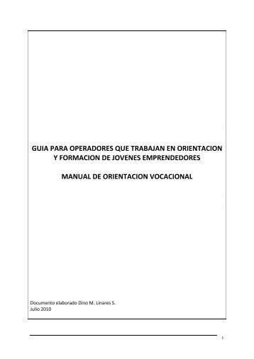 guia para operadores que trabajan en orientacion y ... - conjoven