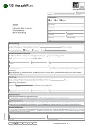 PSD AuszahlPlan - PSD Bank München eG