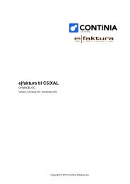 C5/XAL: ChangeLog - Continia
