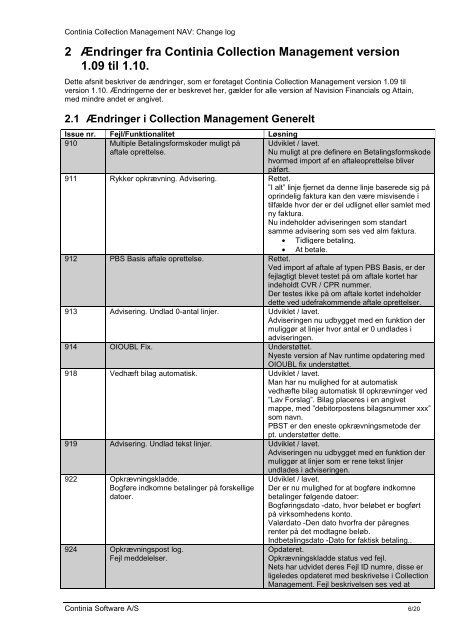 Continia Collection Management NAV