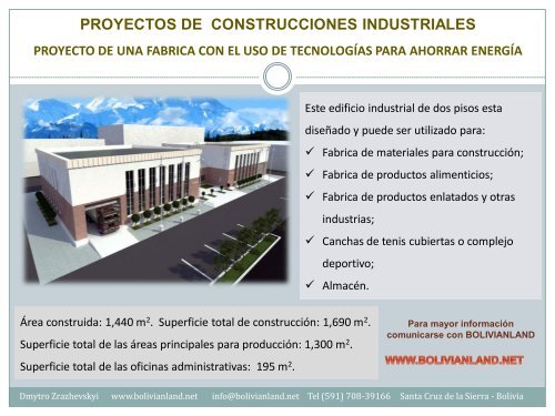 proyectos de construcciones industriales - bolivianland