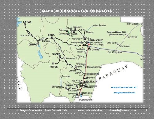 REDES DE DUCTOS EN BOLIVIA - bolivianland