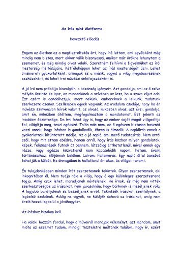 Az írás mint életforma - Kornis Mihály
