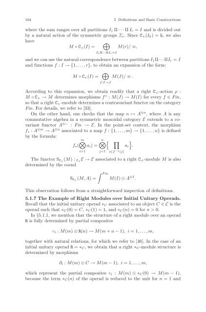 Symmetric Monoidal Categories for Operads - Index of