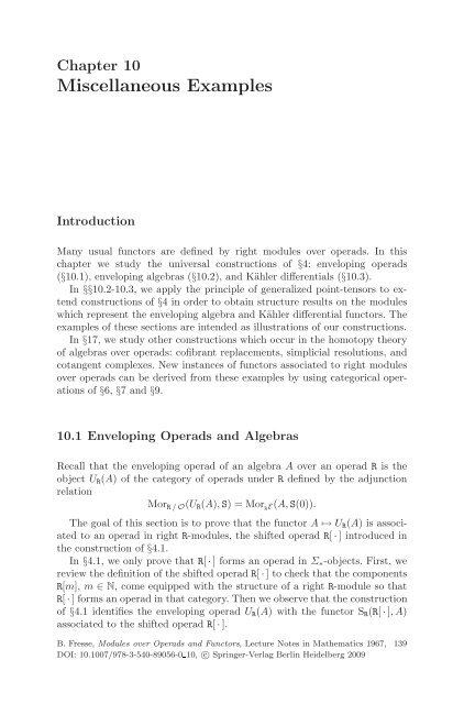 Symmetric Monoidal Categories for Operads - Index of