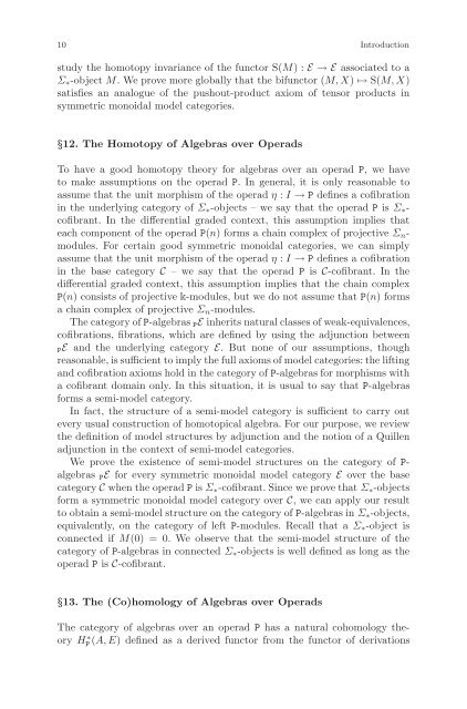 Symmetric Monoidal Categories for Operads - Index of