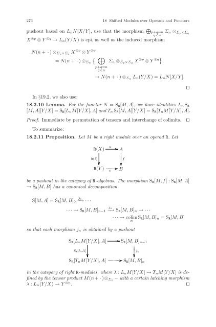 Symmetric Monoidal Categories for Operads - Index of