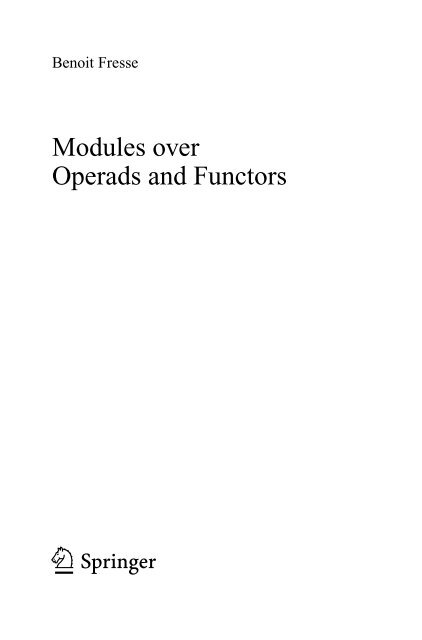 Symmetric Monoidal Categories for Operads - Index of
