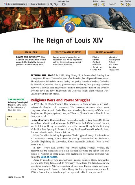 The Reign of Louis XIV - Typepad