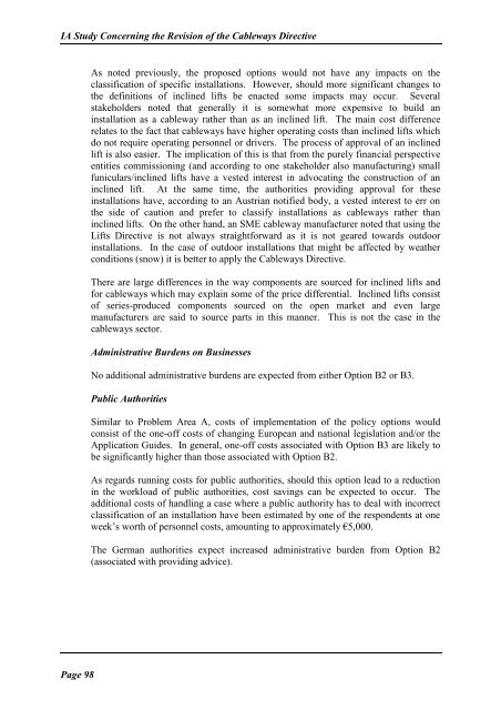 Cableways Impact Assessment Study - Final Report - saferail.nl