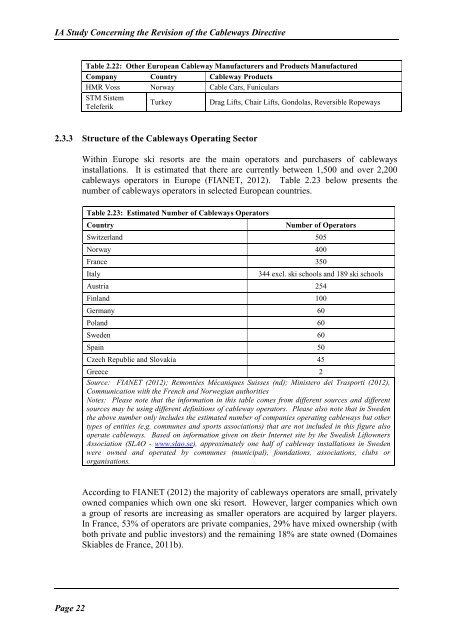 Cableways Impact Assessment Study - Final Report - saferail.nl