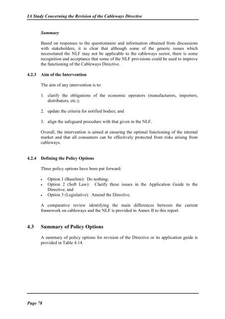 Cableways Impact Assessment Study - Final Report - saferail.nl