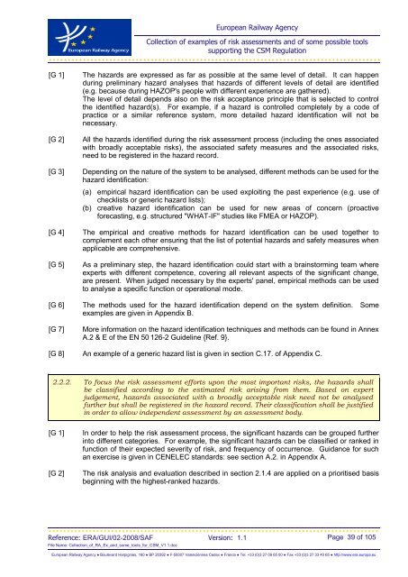 Guidance for Use of CSM Recommendation - ERA - Europa