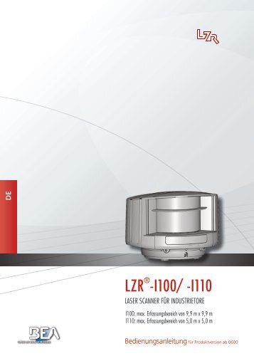 LZRÂ®-i100 Bedienungsanleitung PDF | 1.8 MB - BEA Industrial