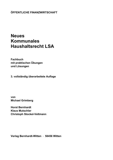 Neues Kommunales Haushaltsrecht LSA