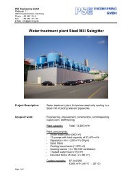 Water treatment plant Steel Mill Salzgitter - PSE Engineering GmbH