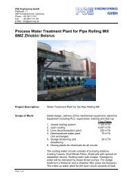 Process Water Treatment Plant for Pipe Rolling Mill BMZ Zhlobin ...