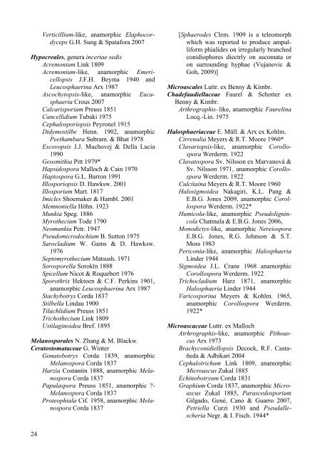 Towards incorporating anamorphic fungi in a natural ... - Mycosphere