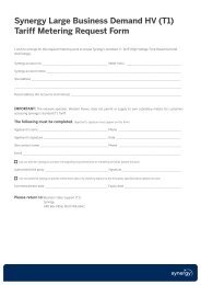 (T1) tariff Metering Request Form - Synergy