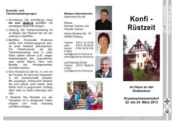 Flyer RZ 2013 - Petri-Nikolai und St. Johannis zu Freiberg