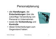 Personalplanung - Heimbetrieb