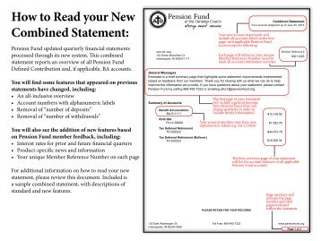 How to Read your Combined Quarterly Statement - Pension Fund