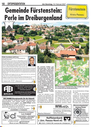 Gemeinde Fürstenstein: Gemeinde Fürstenstein: Perle im ...