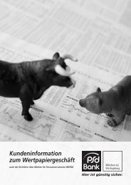 Kundeninformation zum Wertpapiergeschäft - PSD Bank München eG