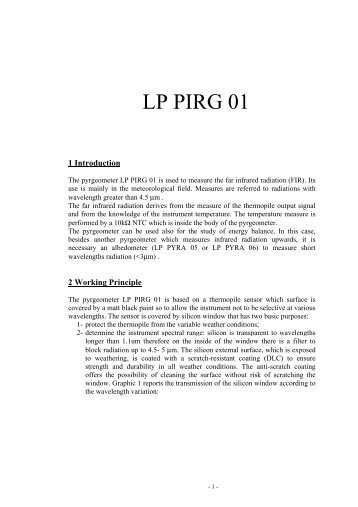 LP PIRG 01 - Delta Ohm S.r.l.