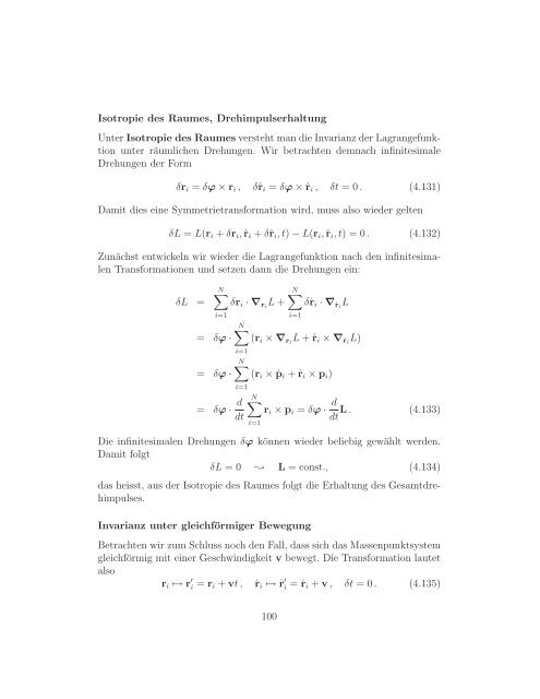 Kapitel 4 Lagrangesche Mechanik - Quantenoptik makroskopischer ...